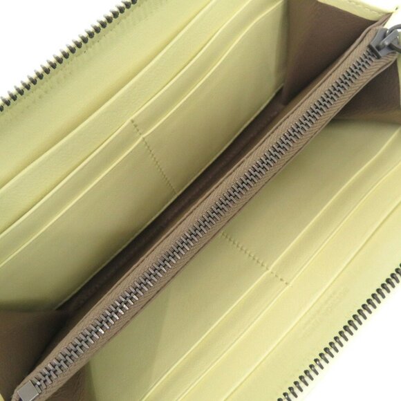 BOTTEGA VENETA Intrecciato Leather Yellow Long Wallet - Picture 5 of 9